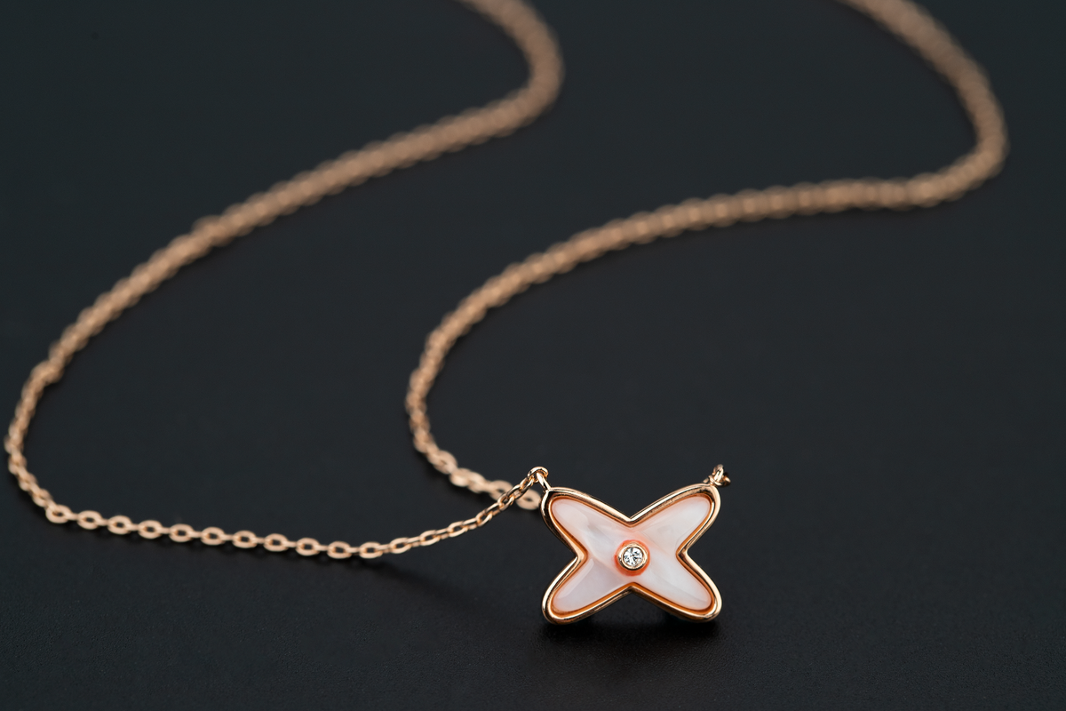 [⭐Haelin Jewelry]JEUX DE NECKLACE 1 DIAMOND