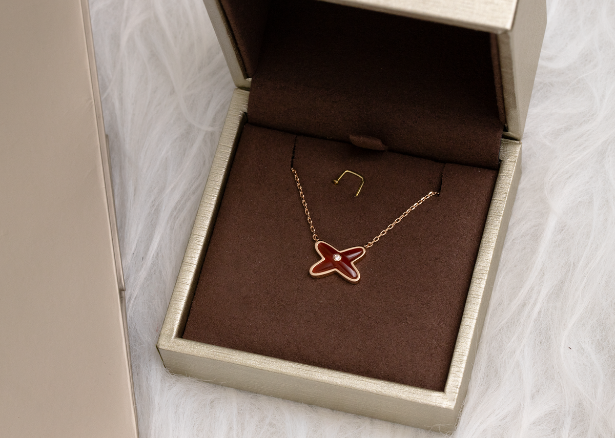 [⭐Haelin Jewelry]JEUX DE NECKLACE 1 DIAMOND