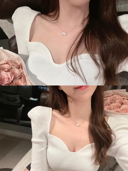 [⭐Haelin Jewelry]JEUX DE NECKLACE 1 DIAMOND