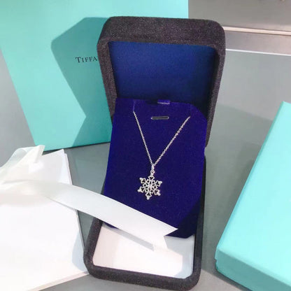 [Haelin Jewelry]STERLING SILVER SNOWFLAKE PENDANT NECKLACE