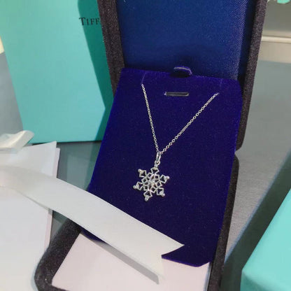 [Haelin Jewelry]STERLING SILVER SNOWFLAKE PENDANT NECKLACE