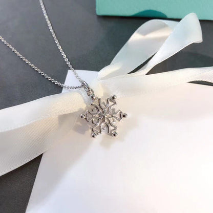 [Haelin Jewelry]STERLING SILVER SNOWFLAKE PENDANT NECKLACE