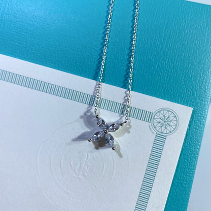 [Haelin Jewelry]PLATINUM AND DIAMOND VICTORIA PENDANT NECKLACE
