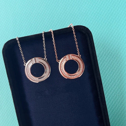 [Haelin Jewelry]DIAMOND AND MOTHER OF PEARL CIRCLE PENDANT