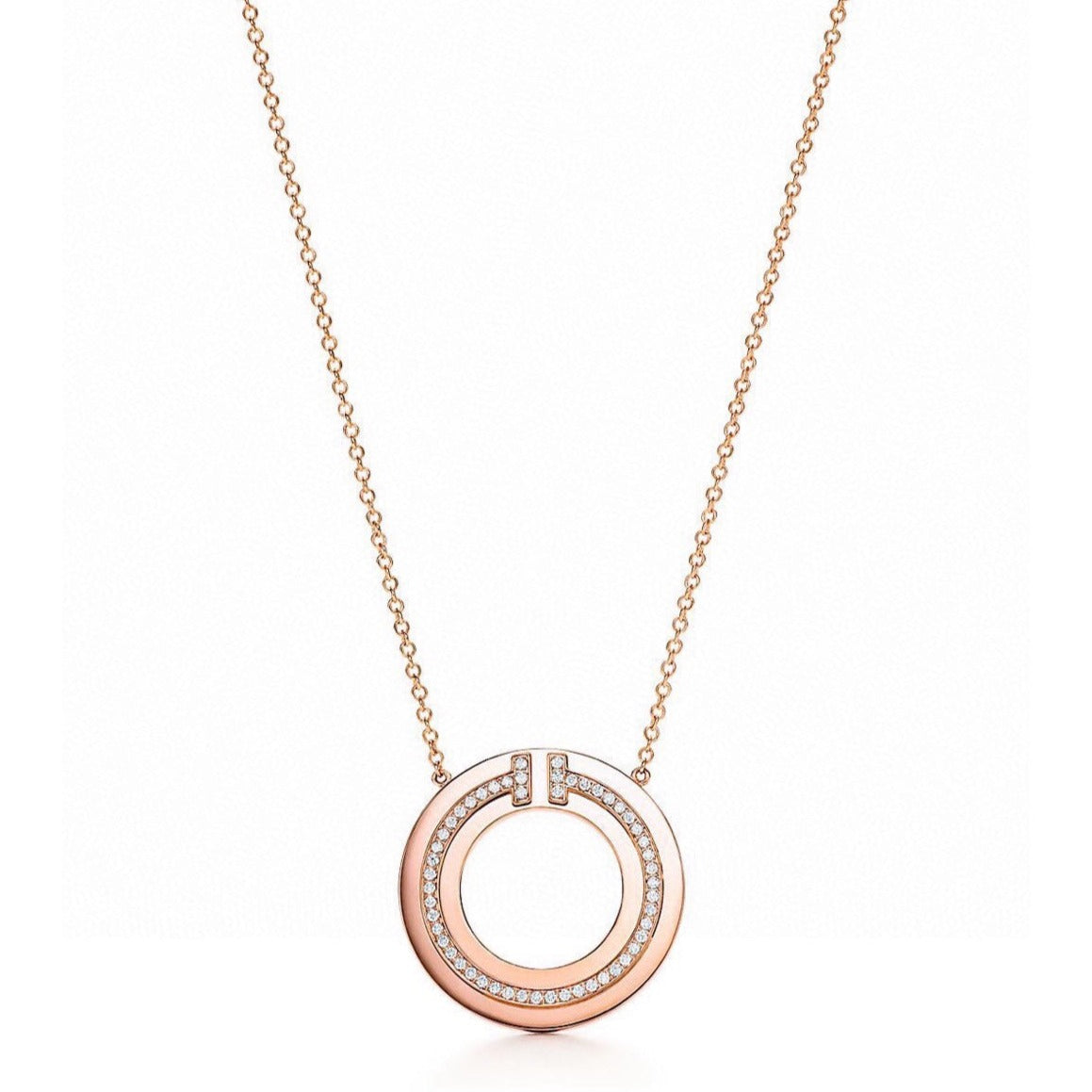 [Haelin Jewelry]DIAMOND AND MOTHER OF PEARL CIRCLE PENDANT
