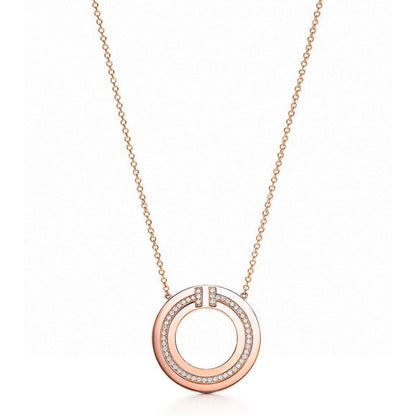 [Haelin Jewelry]DIAMOND AND MOTHER OF PEARL CIRCLE PENDANT