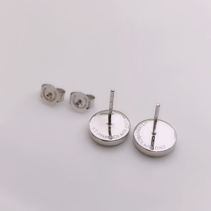 [Haelin Jewelry]TURQUOISE CIRCLE WHITE GOLD EARRINGS