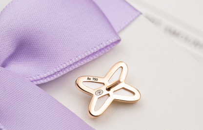 [⭐Haelin Jewelry]JEUX DE WHITE MOP ROSE GOLD DIAMOND EARRINGS