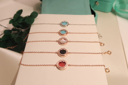 [Haelin Jewelry]DIAMOND CIRCLE PINK GOLD BRACELET