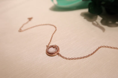 [Haelin Jewelry]DIAMOND CIRCLE PINK GOLD BRACELET