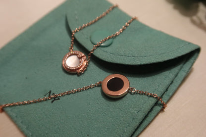 [Haelin Jewelry]DIAMOND CIRCLE PINK GOLD BRACELET