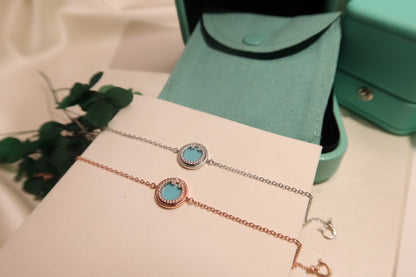 [Haelin Jewelry]DIAMOND CIRCLE PINK GOLD BRACELET