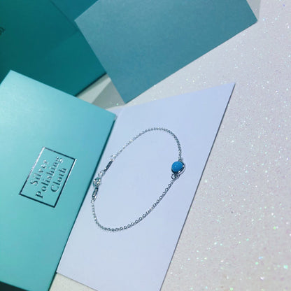 [Haelin Jewelry]YARD TURQUOISE NECKLACE SILVER