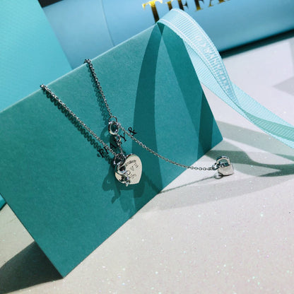 [Haelin Jewelry]LOVE HEART TAG KEY NECKLACE