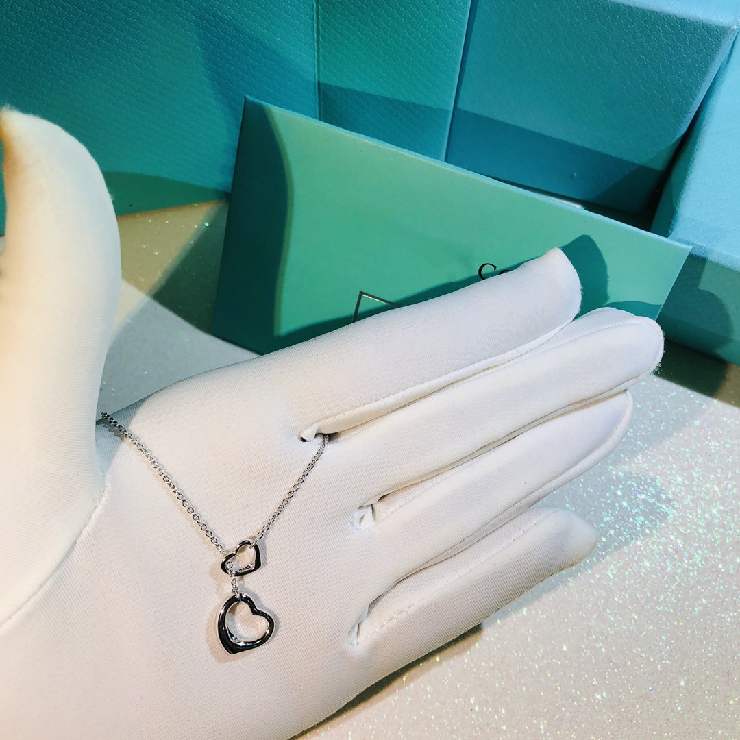 [Haelin Jewelry]OPEN HEART LARIAT NECKLACE SILVER