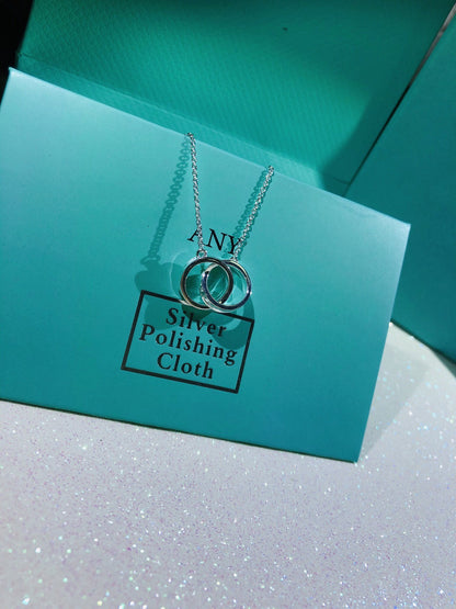 [Haelin Jewelry]INTERLOCKING CIRCLES PENDANT SMALL NECKLACE