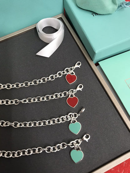 [Haelin Jewelry]HEART TAG BRACELET SILVER MEDIUM