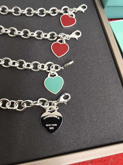 [Haelin Jewelry]HEART TAG BRACELET SILVER MEDIUM