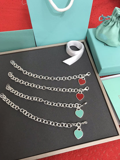 [Haelin Jewelry]HEART TAG BRACELET SILVER MEDIUM