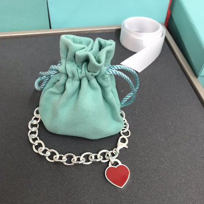 [Haelin Jewelry]HEART TAG BRACELET SILVER MEDIUM