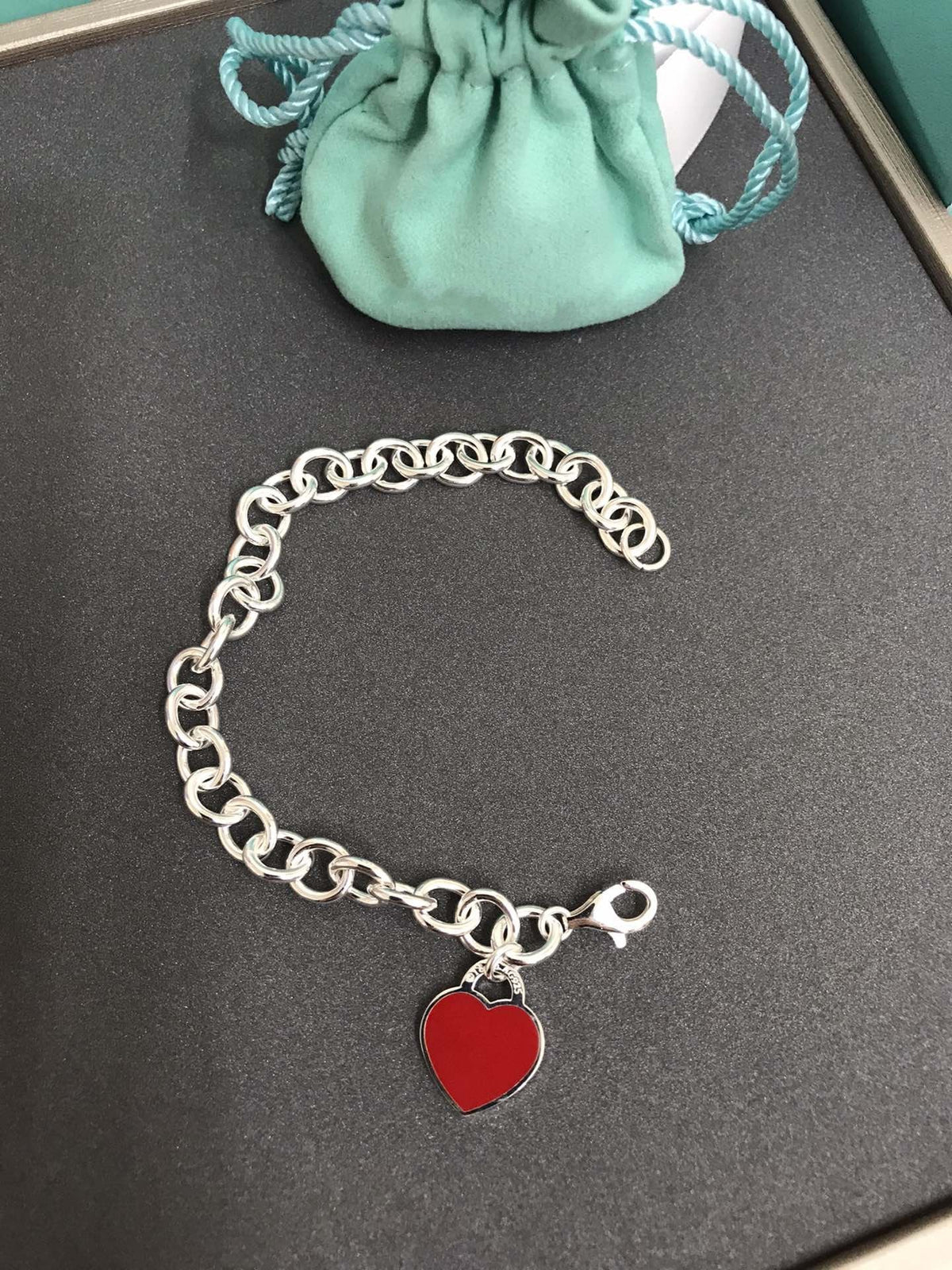 [Haelin Jewelry]HEART TAG BRACELET SILVER MEDIUM