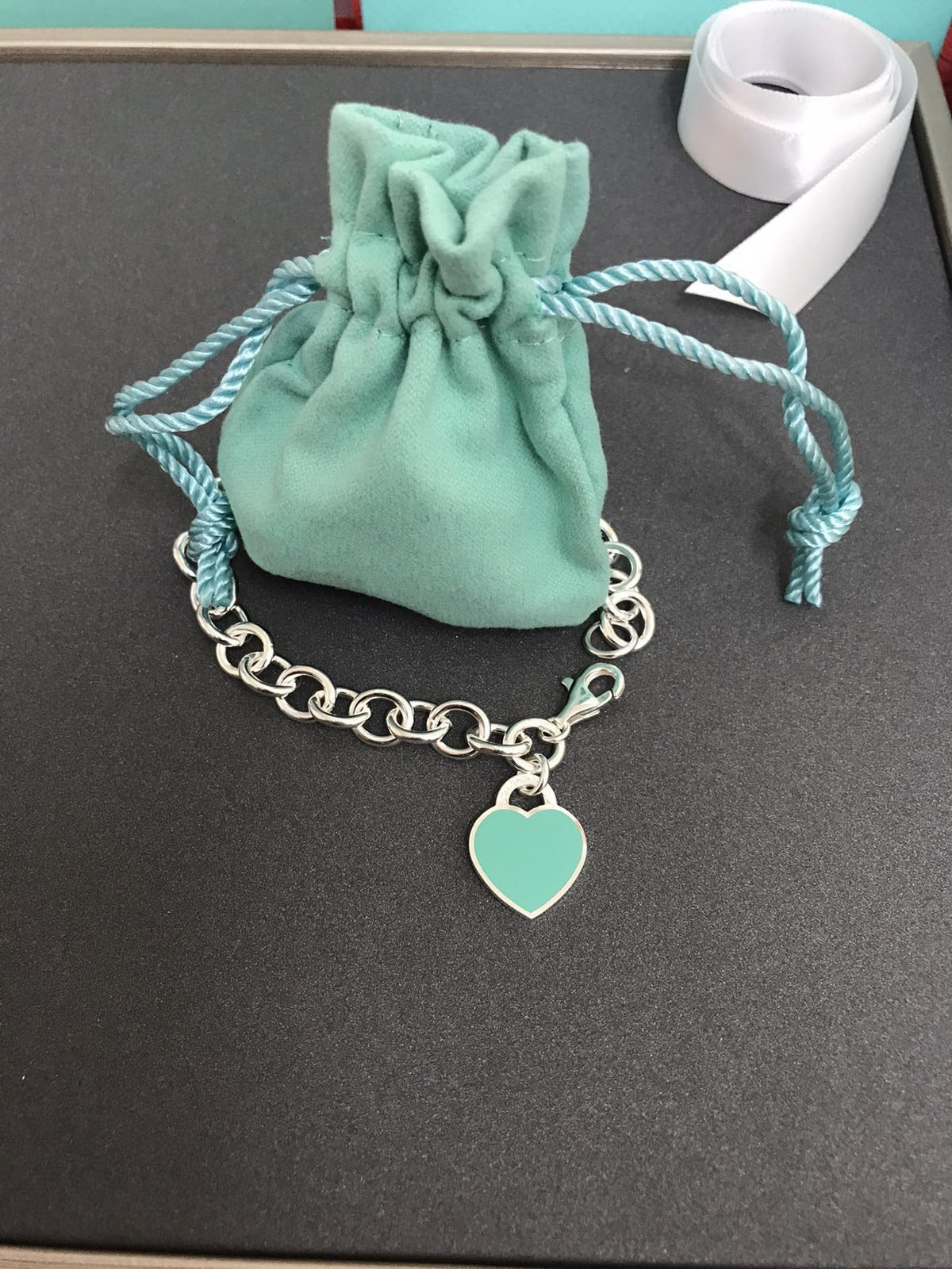 [Haelin Jewelry]HEART TAG BRACELET SILVER MEDIUM