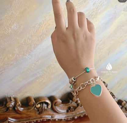 [Haelin Jewelry]HEART TAG BRACELET SILVER MEDIUM