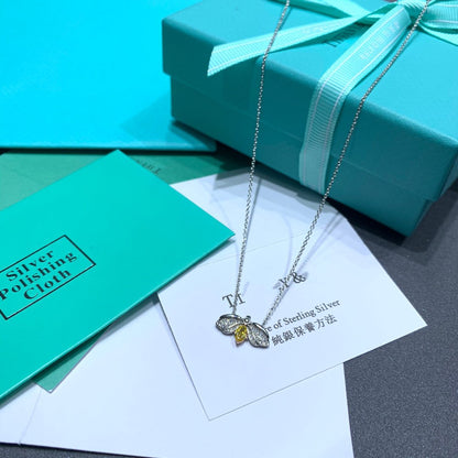 [Haelin Jewelry]PAPER FLOWERS YELLOW DIAMOND FIREFLY PENDANT