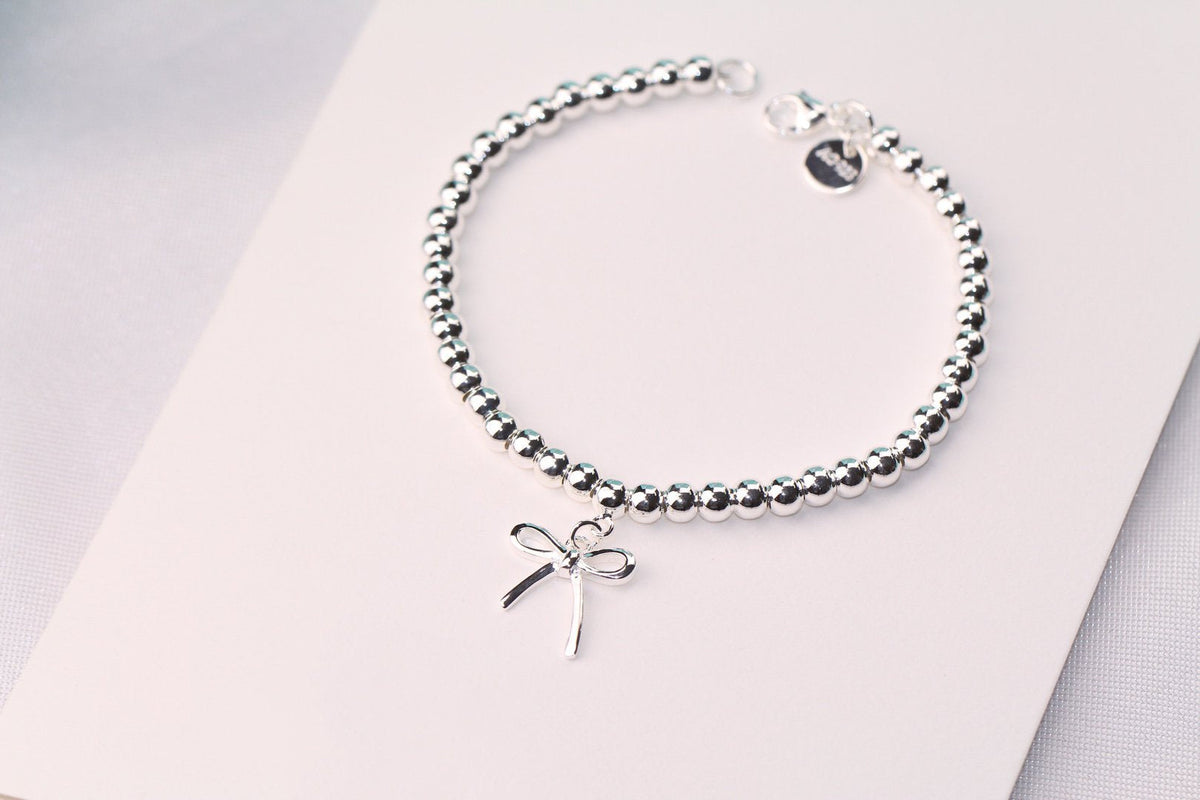 [Haelin Jewelry]STERLING SILVER BOW BEAD BRACELET