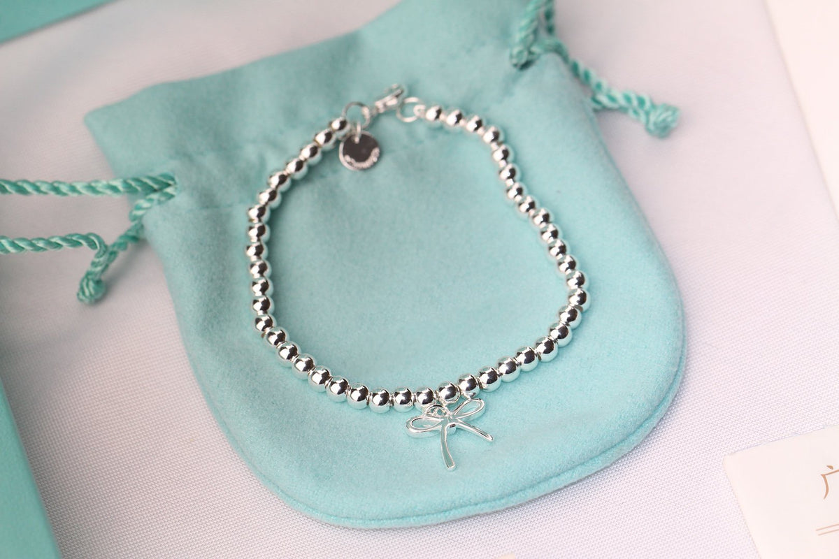 [Haelin Jewelry]STERLING SILVER BOW BEAD BRACELET