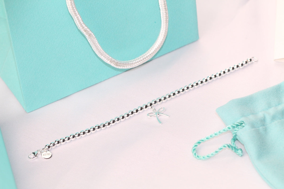 [Haelin Jewelry]STERLING SILVER BOW BEAD BRACELET