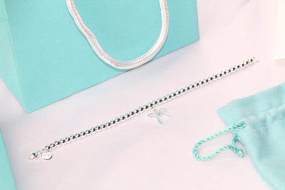 [Haelin Jewelry]STERLING SILVER BOW BEAD BRACELET