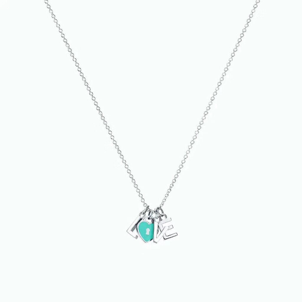 [Haelin Jewelry]COLLAR LOVE PLATA NECKLACE