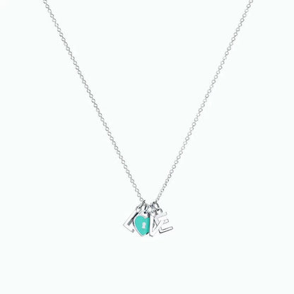 [Haelin Jewelry]COLLAR LOVE PLATA NECKLACE