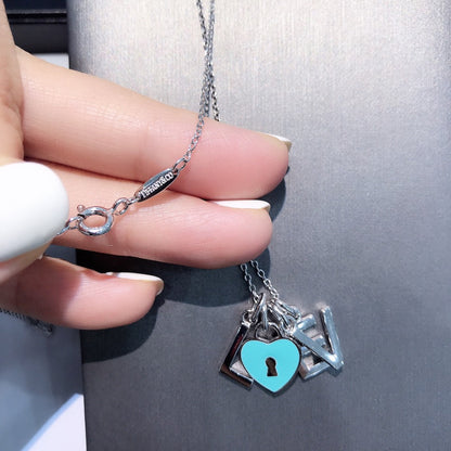 [Haelin Jewelry]COLLAR LOVE PLATA NECKLACE