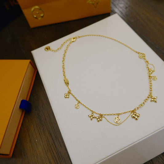 [⭐Haelin Jewelry]BLOOMING SUPPLE NECKLACE BRASS