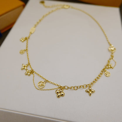 [⭐Haelin Jewelry]BLOOMING SUPPLE NECKLACE BRASS