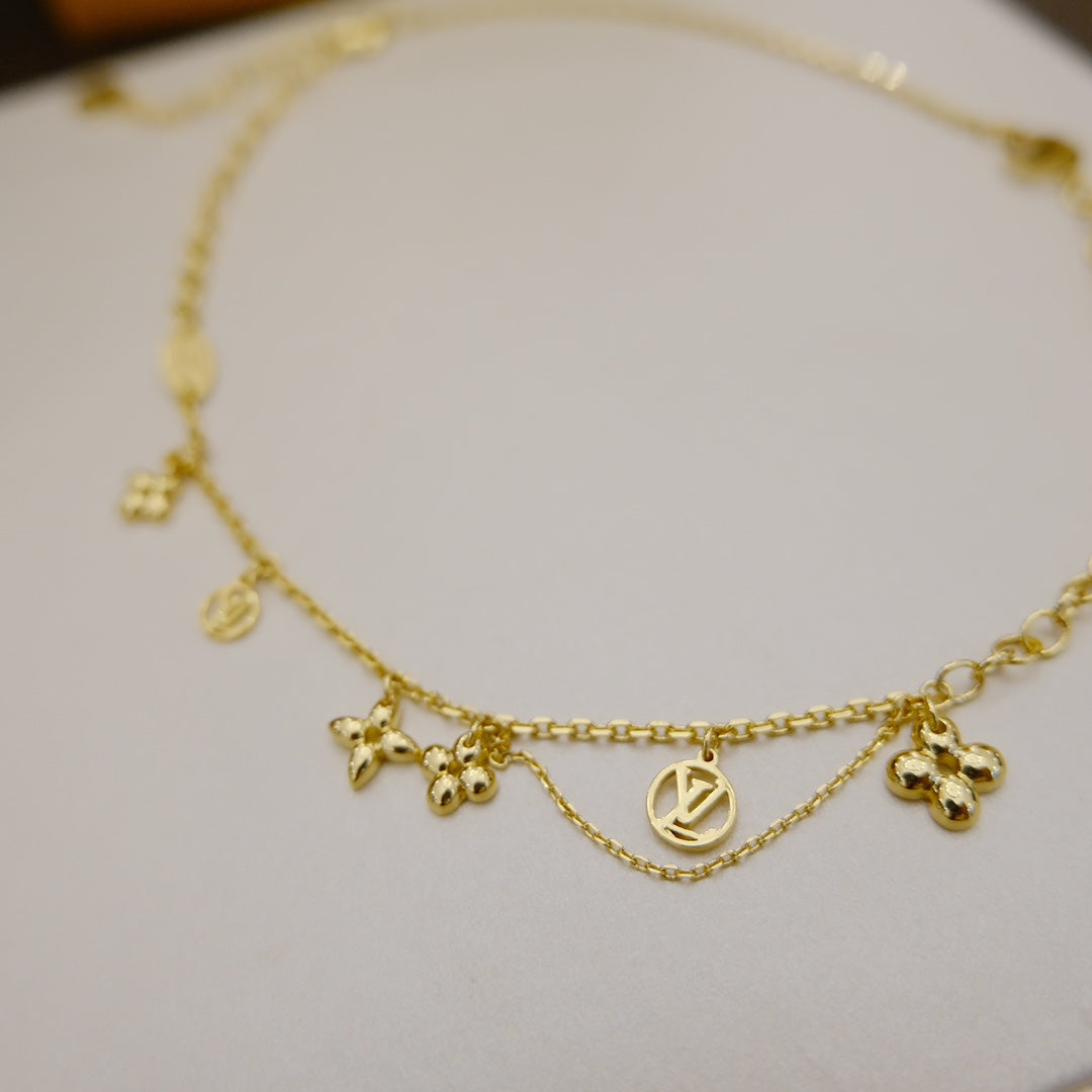 [⭐Haelin Jewelry]BLOOMING SUPPLE NECKLACE BRASS