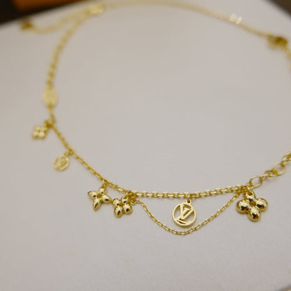 [⭐Haelin Jewelry]BLOOMING SUPPLE NECKLACE BRASS
