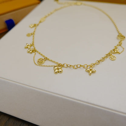 [⭐Haelin Jewelry]BLOOMING SUPPLE NECKLACE BRASS