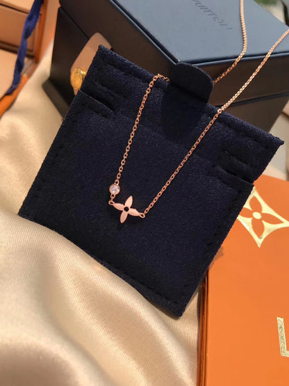 [⭐Haelin Jewelry]BLOSSOM PENDANT PINK GOLD AND DIAMOND