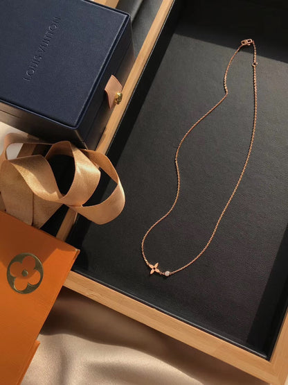 [⭐Haelin Jewelry]BLOSSOM PENDANT PINK GOLD AND DIAMOND