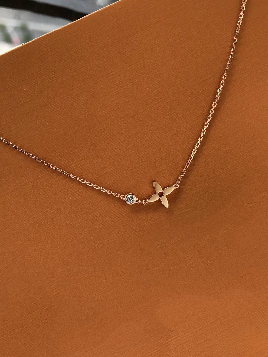 [⭐Haelin Jewelry]BLOSSOM PENDANT PINK GOLD AND DIAMOND