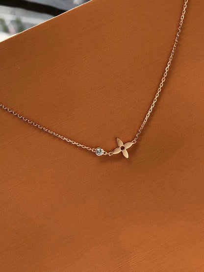 [⭐Haelin Jewelry]BLOSSOM PENDANT PINK GOLD AND DIAMOND