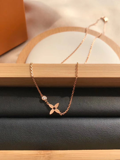 [⭐Haelin Jewelry]BLOSSOM PENDANT PINK GOLD AND DIAMOND