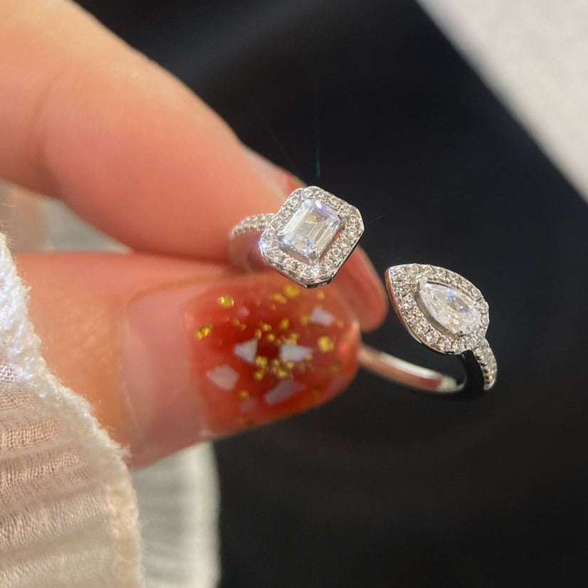 [⭐Haelin Jewelry]MY TWIN TOI & MOI SILVER DIAMOND RING