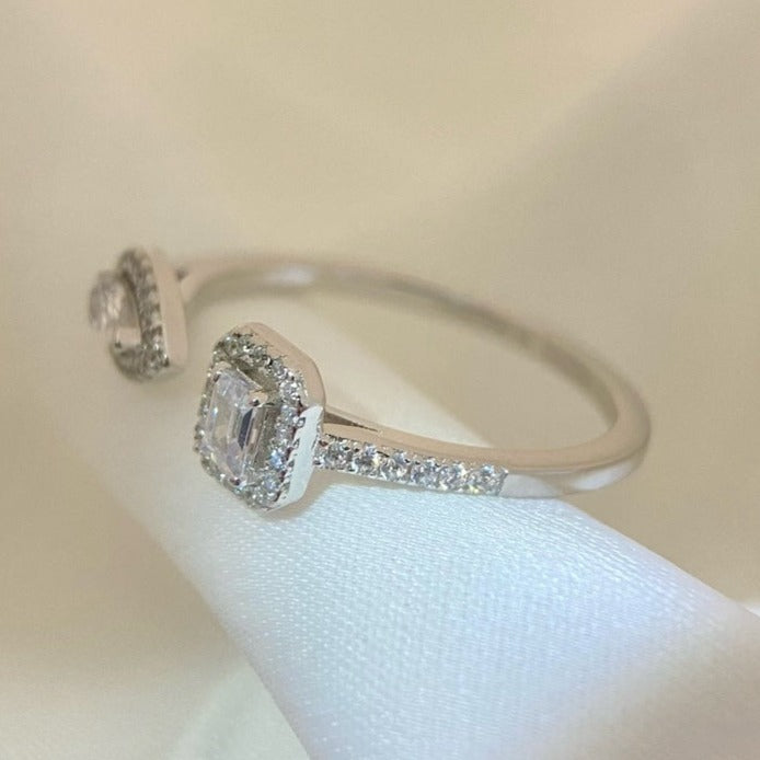 [⭐Haelin Jewelry]MY TWIN TOI & MOI SILVER DIAMOND RING