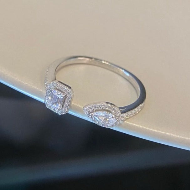 [⭐Haelin Jewelry]MY TWIN TOI & MOI SILVER DIAMOND RING
