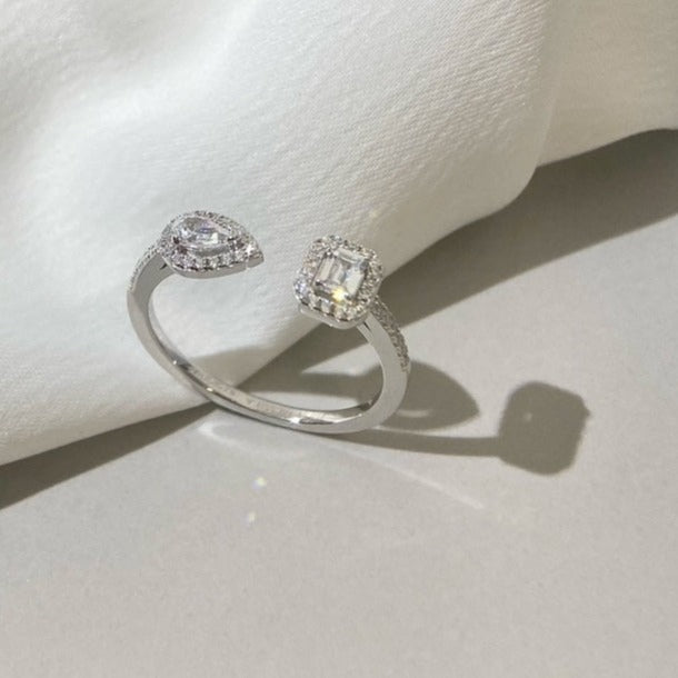 [⭐Haelin Jewelry]MY TWIN TOI & MOI SILVER DIAMOND RING