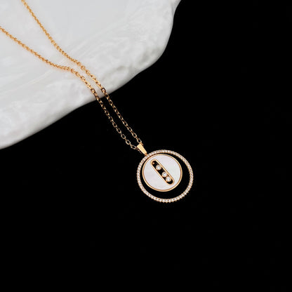 [⭐Haelin Jewelry]Demo MOVE MM NACRE BLANCHE DIAMOND NECKLACE